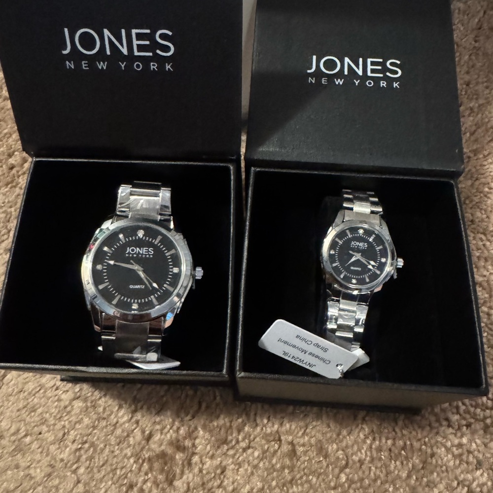 Jones New York Silver Watch Pair